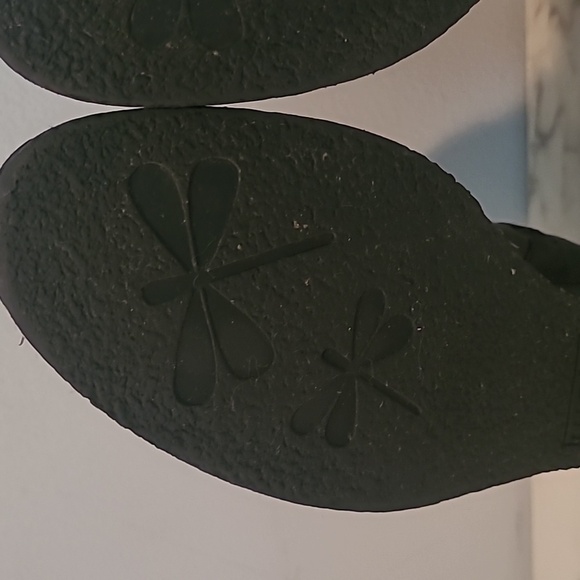 Eric Michael Lena Leather Black Brown Strappy Wedge Ankle Booties 7.5 Spain Chic - Picture 11 of 13